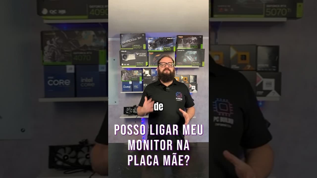 Posso usar a saída de vídeo da placa-mãe com a GPU?