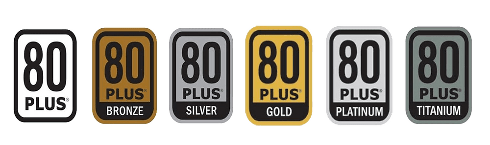 Selos de Eficiência de PSUs: White a Titanium